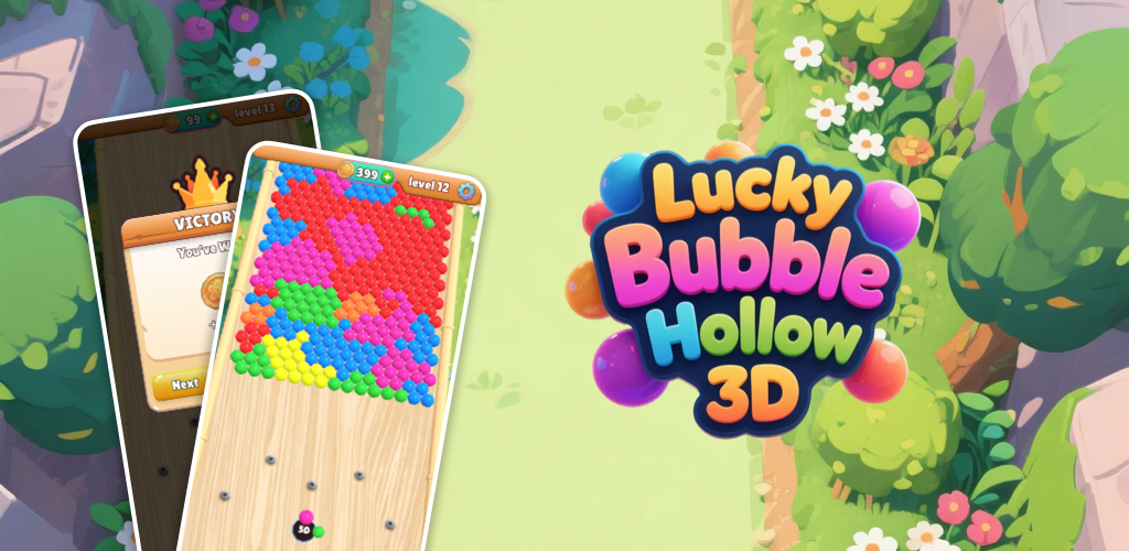 Lucky Bubble Hollow 3D Banner